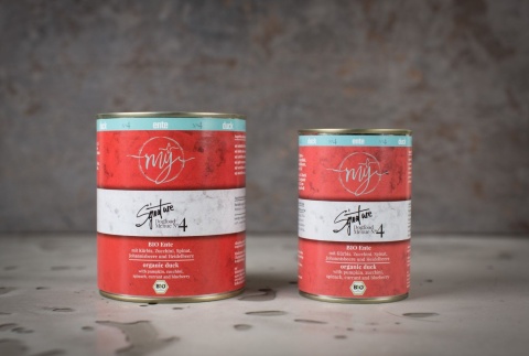 BIO kaczka z dynią, cukinią, szpinakiem i porzeczką My Signature