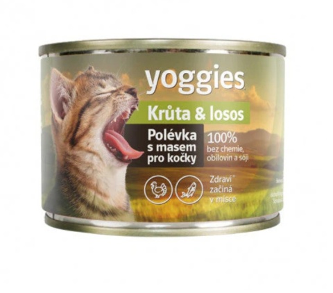 Karma dla kota indyk z łososiem Yoggies 185 g