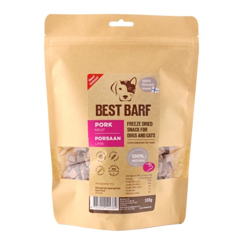 Liofilizowane mięso wieprzowe Best Barf
