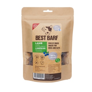 Liofilizowane płuca jagnięce z borówką Best Barf