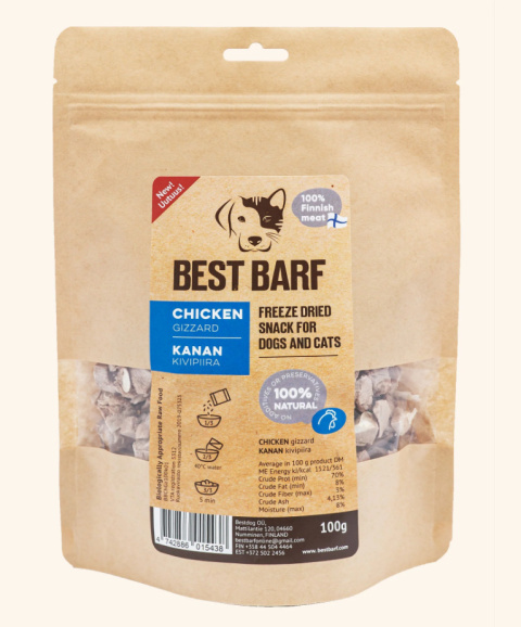 Liofilizowane żołądki kurczaka Best Barf 50g