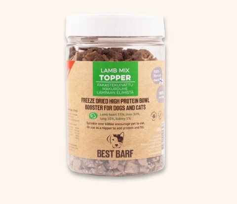 Liofilizowany MIX jagnięcy Best Barf TOPPER 100g