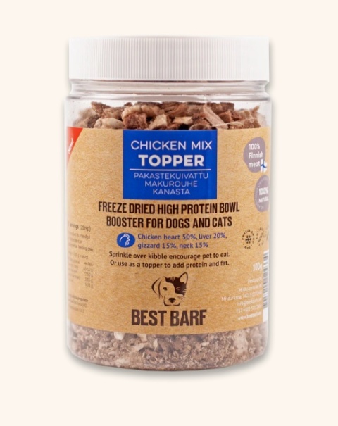 Liofilizowany MIX kurczaka Best Barf TOPPER 100g