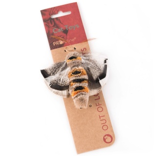 Profeline zawieszka duża ćma z z piór i sierści jelenia