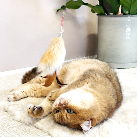 Profeline zawieszka puszysta końcówka z króliczego futra i piór