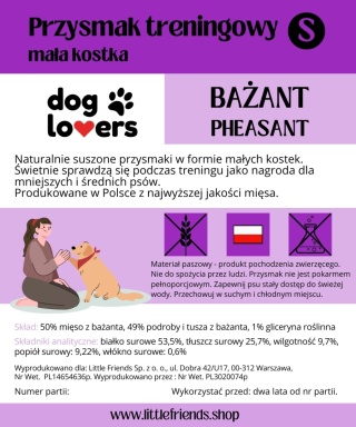 Przysmak treningowy S - mała kostka BAŻANT 200 g