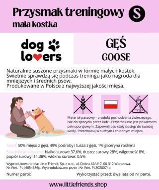 Przysmak treningowy S - mała kostka GĘŚ 200 g