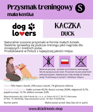 Przysmak treningowy S - mała kostka KACZKA 200g